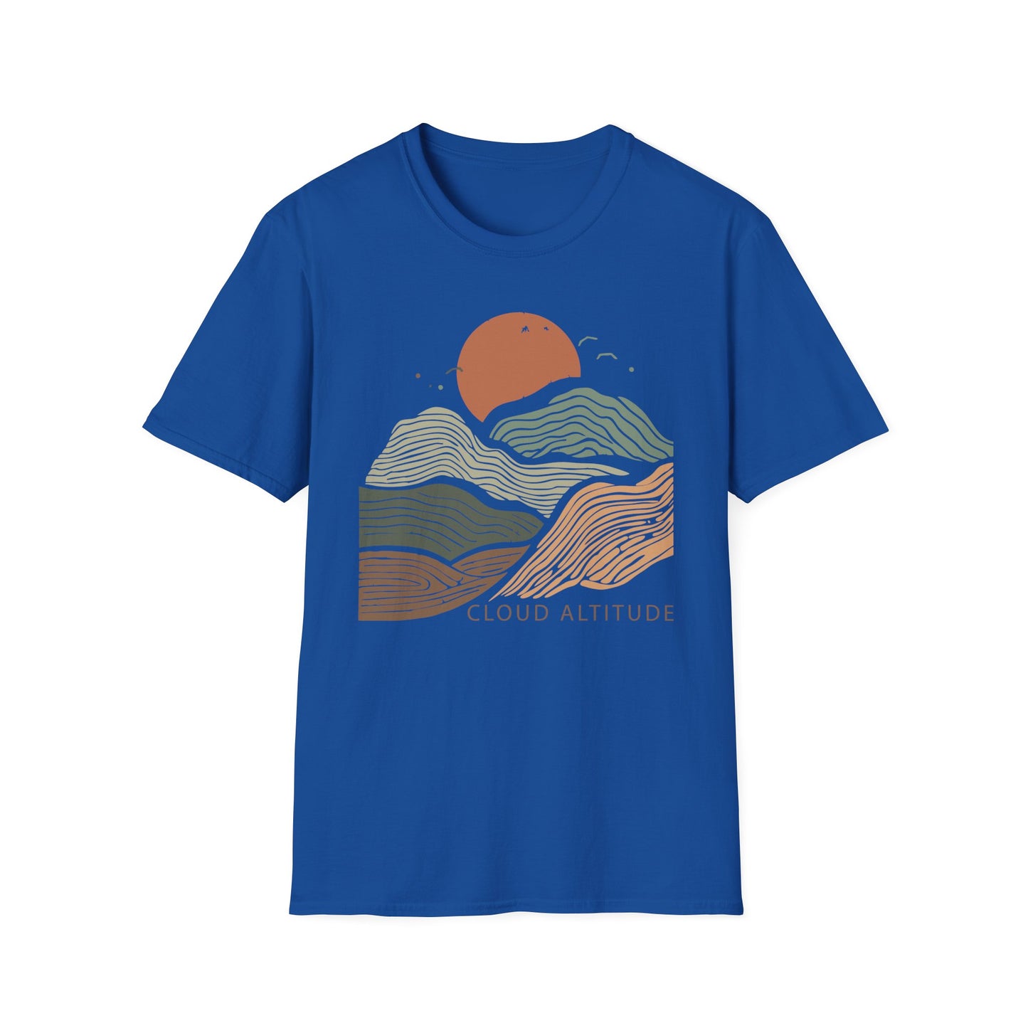 Cloud Altitude – Minimal Abstract Mountain T-Shirt