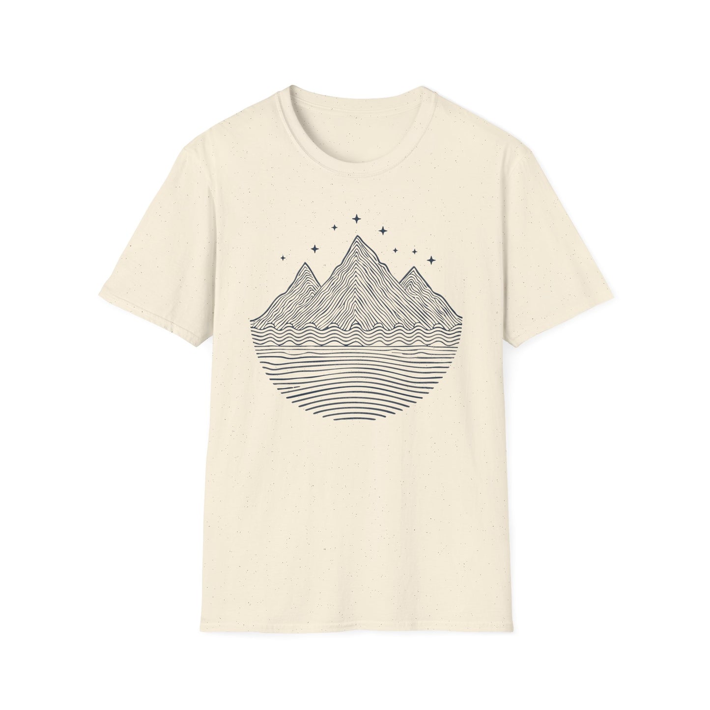 Minimalist Mountain Line Art T-Shirt