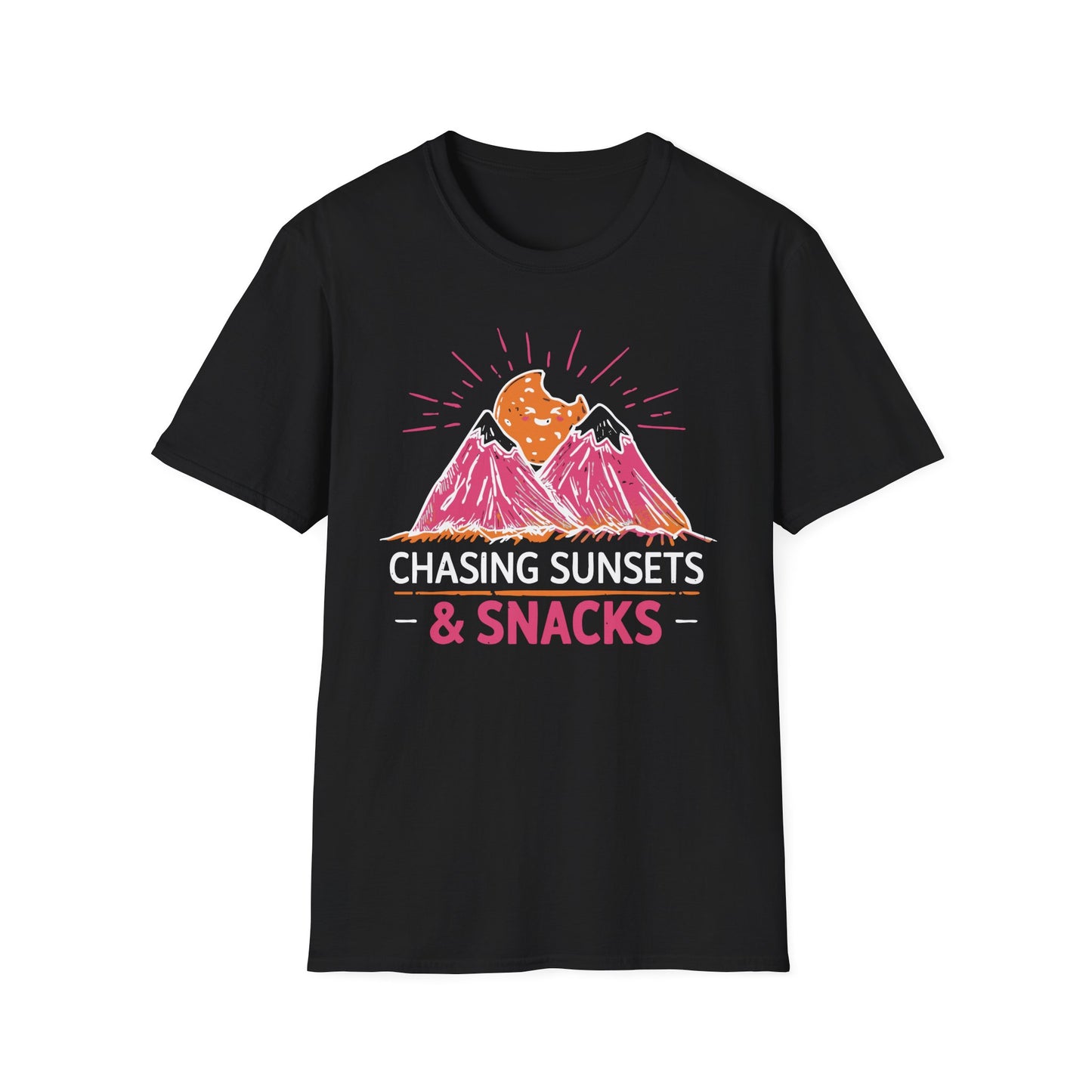 'Chasing Sunsets and Snacks' T-Shirt