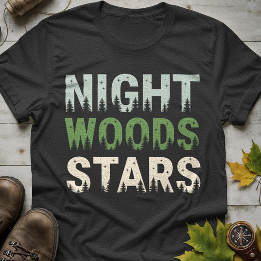 'Night Woods Stars' Camping T-Shirt