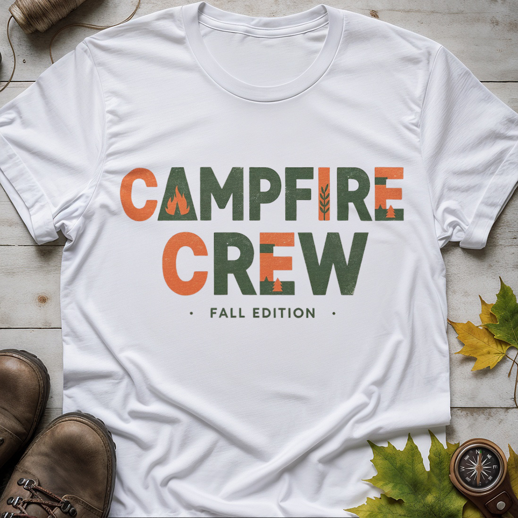 'Campfire Crew - Fall Edition' Camping T-Shirt