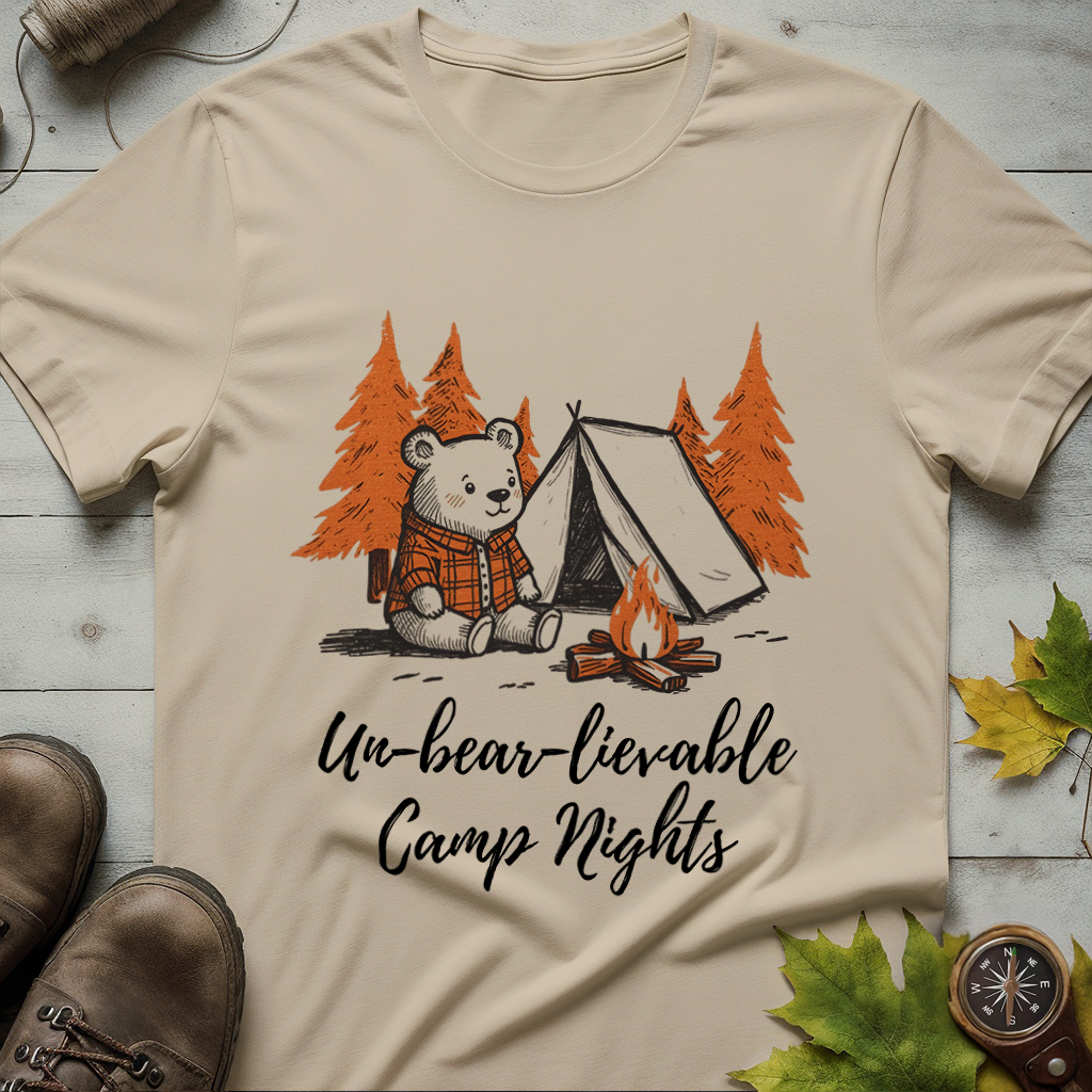 'Un-bear-lievable Camp Nights' Camping T-Shirt