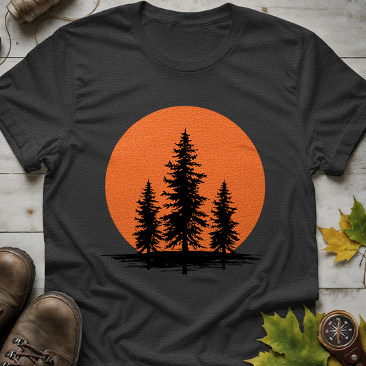 Pine Trees Sunset T-Shirt