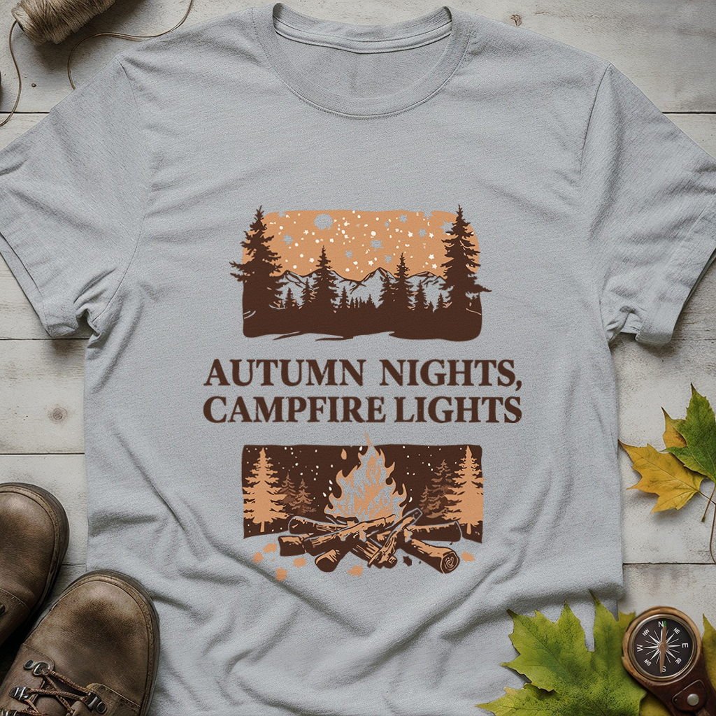 'Autumn Nights Campfire Lights' T-Shirt