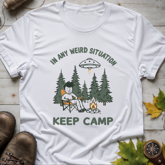 'In Any Weird Situation Keep Camp' T-Shirt