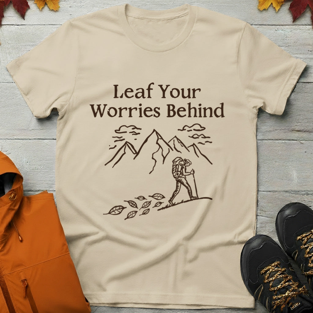 'Leaf your worries behind' Camping T-Shirt