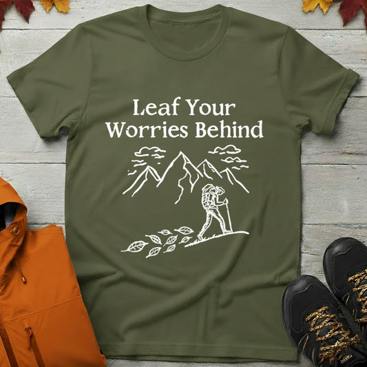 'Leaf your worries behind' Camping T-Shirt