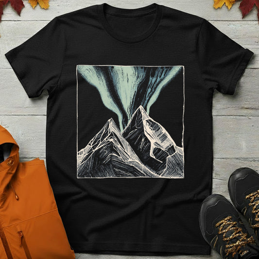 Mountain Aurora Borealis Camping T-Shirt