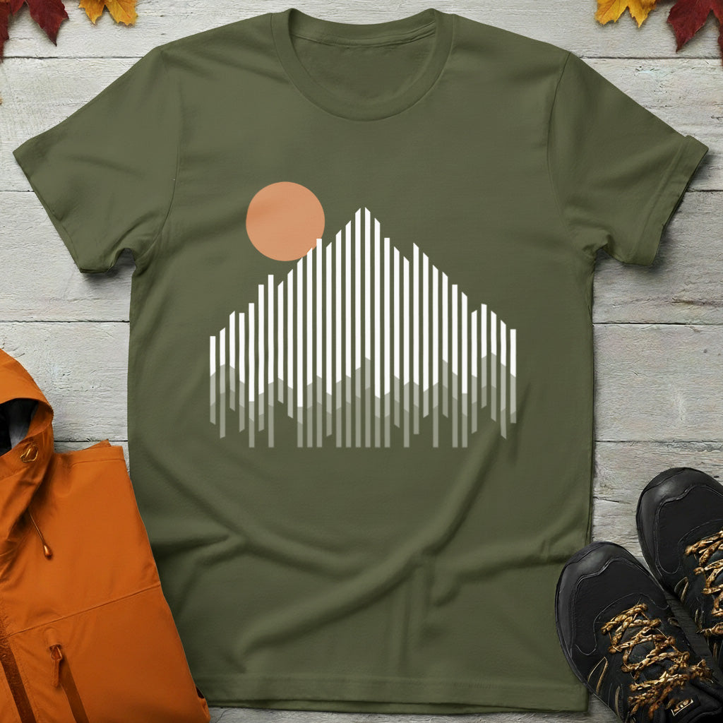 Modern Stripe Mountain T-Shirt