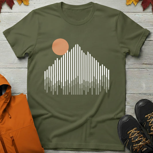 Modern Stripe Mountain T-Shirt