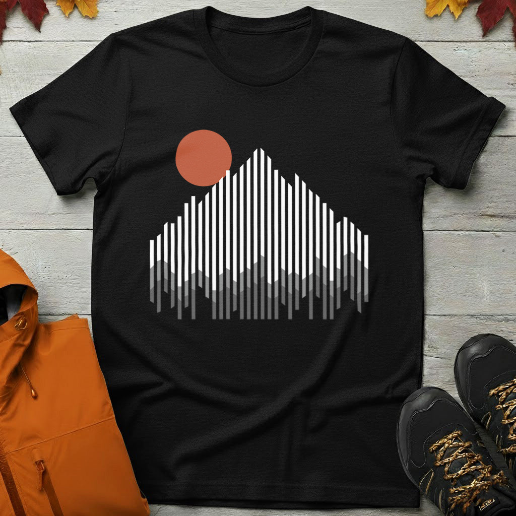 Modern Stripe Mountain T-Shirt