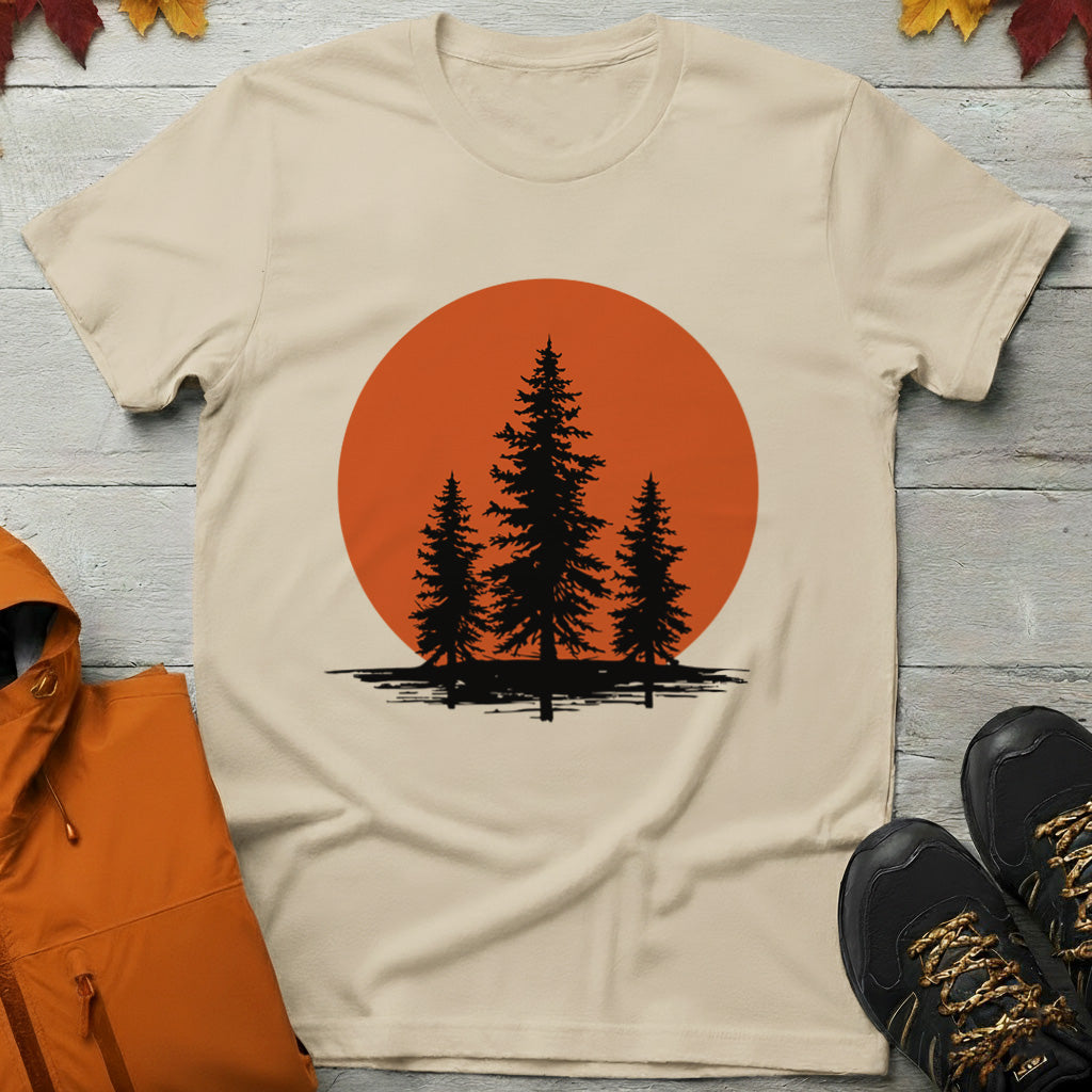 Pine Trees Sunset T-Shirt