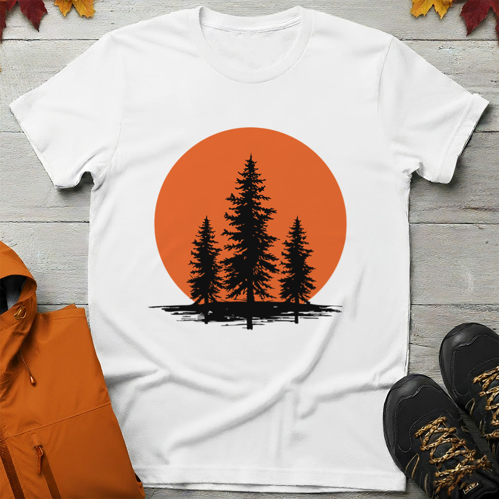 Pine Trees Sunset T-Shirt