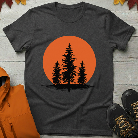 Pine Trees Sunset T-Shirt