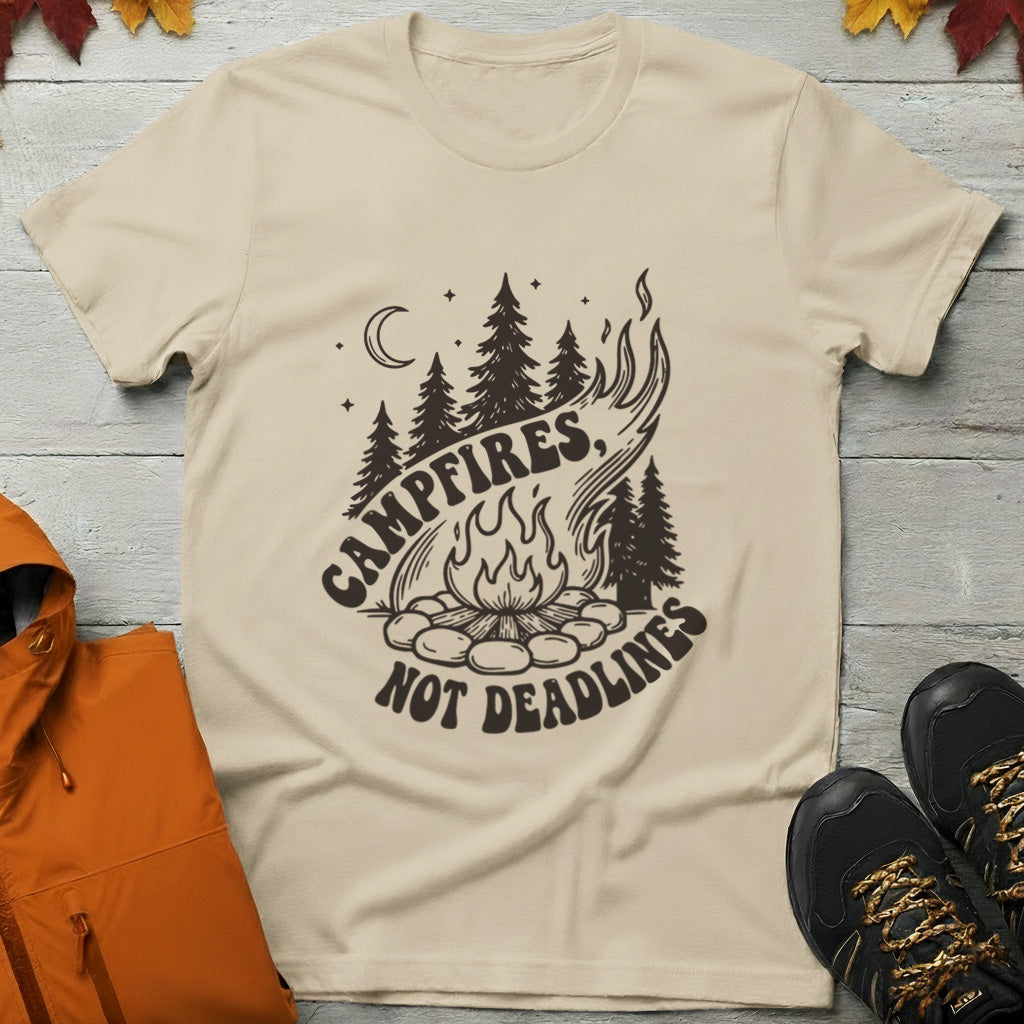 'Campfires, Not Deadlines' T-Shirt