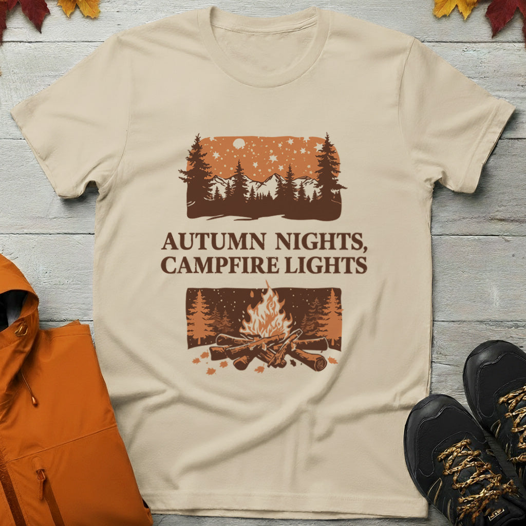 'Autumn Nights Campfire Lights' T-Shirt