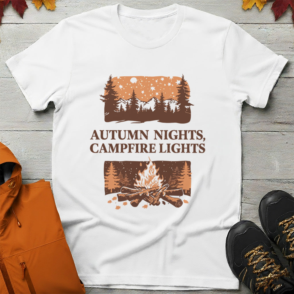'Autumn Nights Campfire Lights' T-Shirt