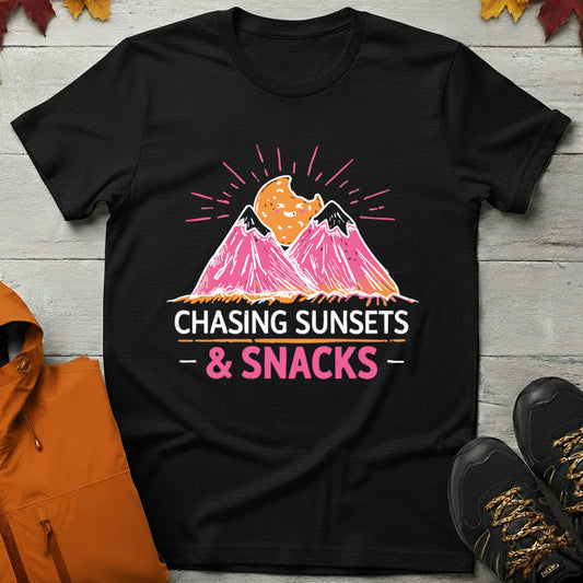 'Chasing Sunsets and Snacks' T-Shirt
