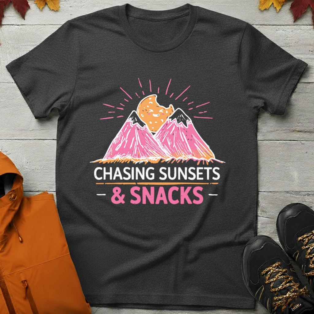 'Chasing Sunsets and Snacks' T-Shirt
