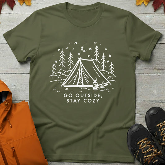 'Go Outside, Stay Cozy' T-Shirt