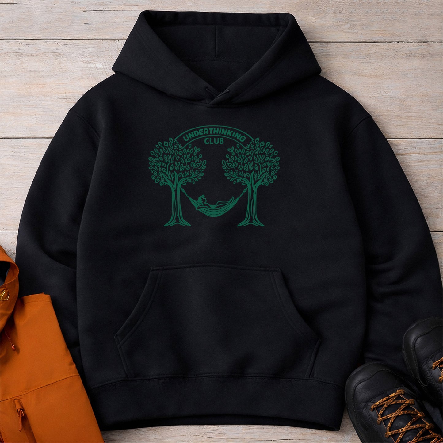 Underthinking Club Hoodie - Heavy Blend Unisex Camping Sweatshirt