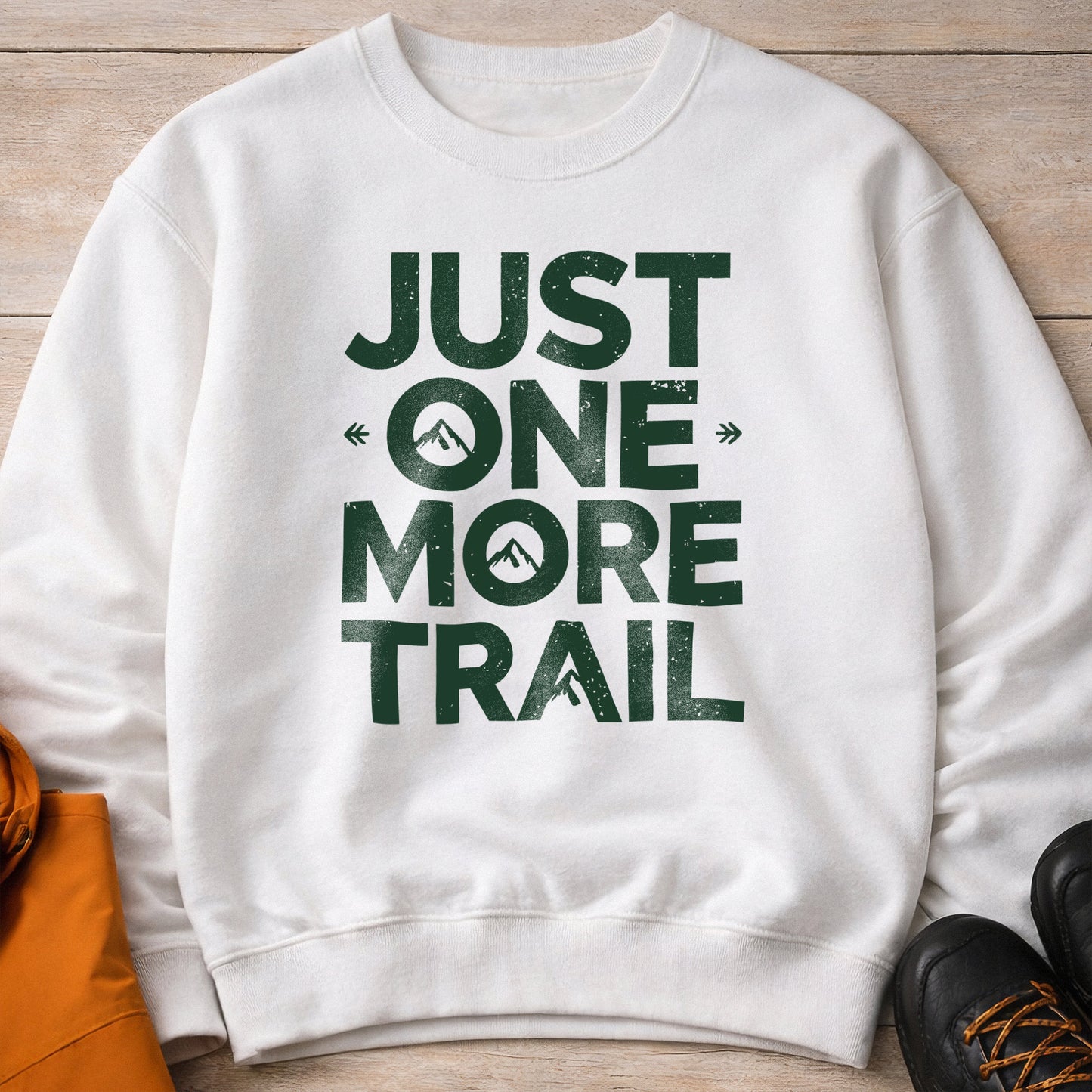 Just One More Trail Crewneck – Unisex Hiking Sweatshirt