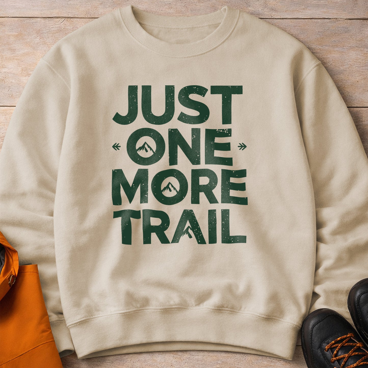 Just One More Trail Crewneck – Unisex Hiking Sweatshirt
