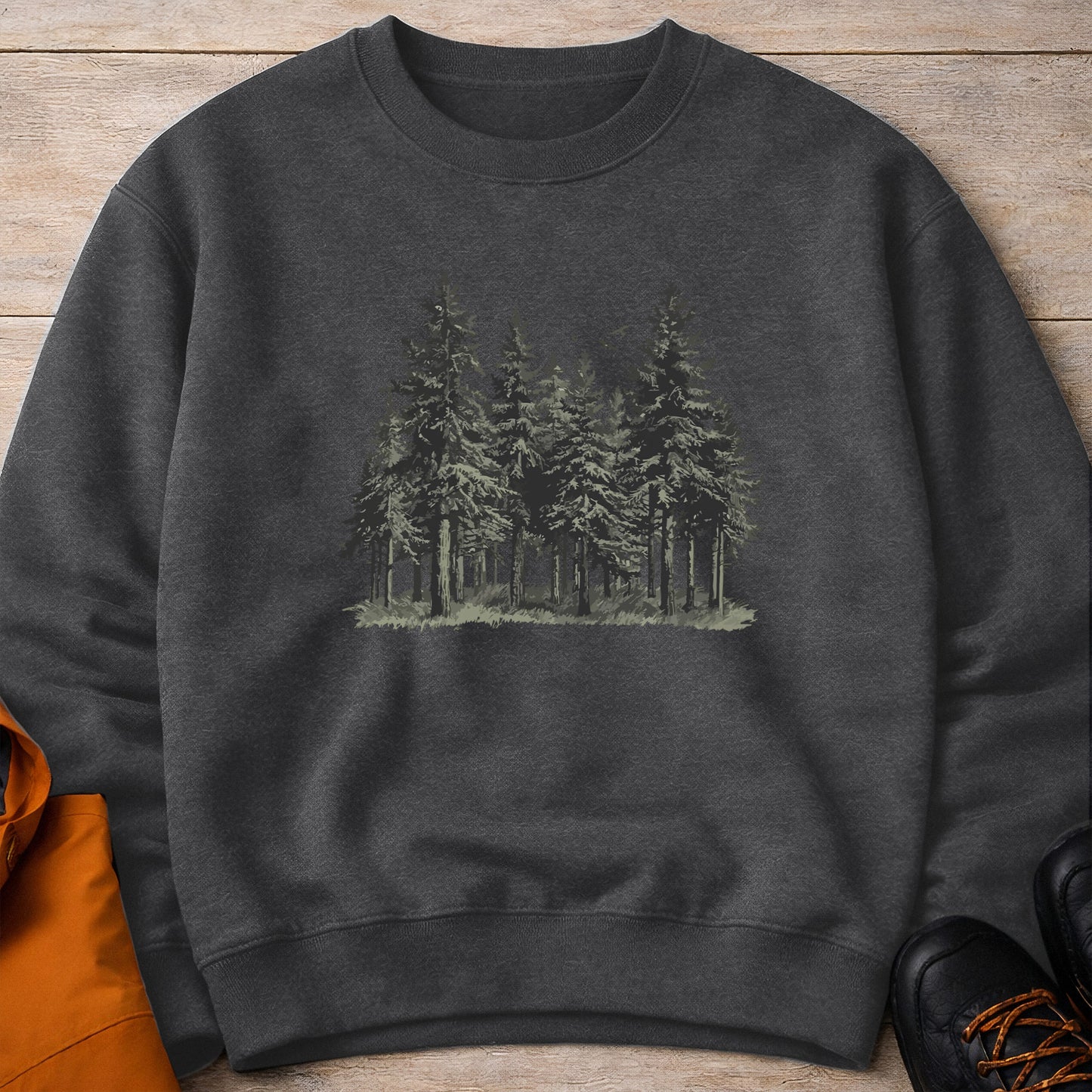 Forest Trees Crewneck – Unisex Nature Sweatshirt