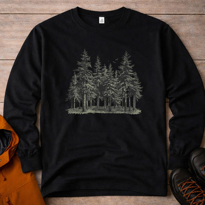 Forest Trees Long Sleeve Shirt - Unisex Nature Tee