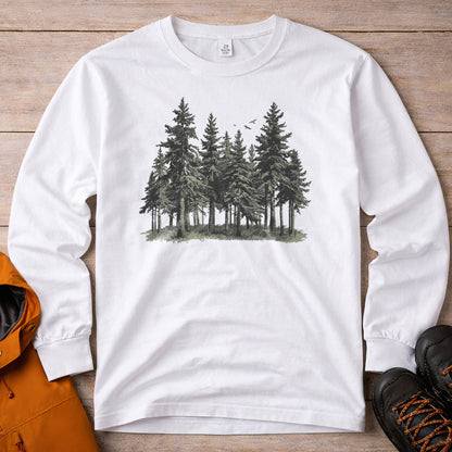 Forest Trees Long Sleeve Shirt - Unisex Nature Tee