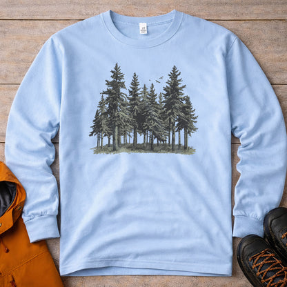 Forest Trees Long Sleeve Shirt - Unisex Nature Tee