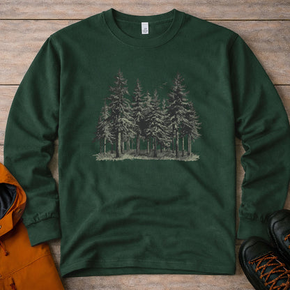 Forest Trees Long Sleeve Shirt - Unisex Nature Tee