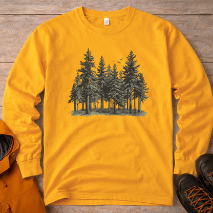 Forest Trees Long Sleeve Shirt - Unisex Nature Tee