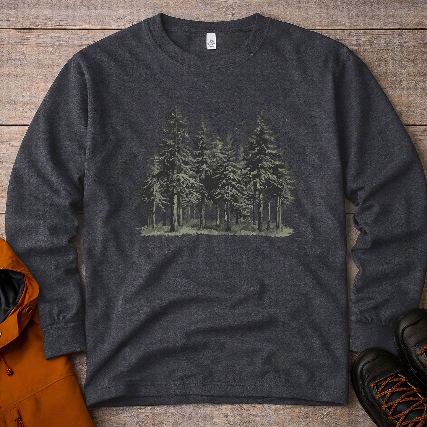 Forest Trees Long Sleeve Shirt - Unisex Nature Tee