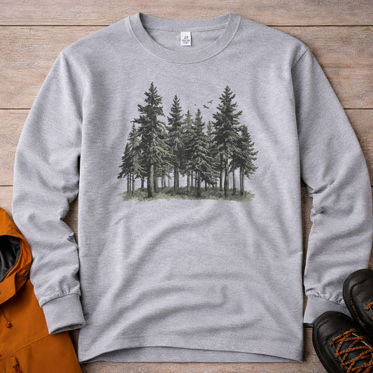 Forest Trees Long Sleeve Shirt - Unisex Nature Tee