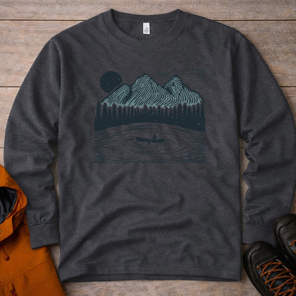 Mountain Lake Long Sleeve Shirt - Canoe Adventure Tee
