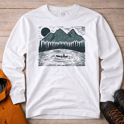 Mountain Lake Long Sleeve Shirt - Canoe Adventure Tee
