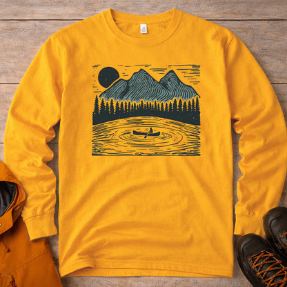 Mountain Lake Long Sleeve Shirt - Canoe Adventure Tee