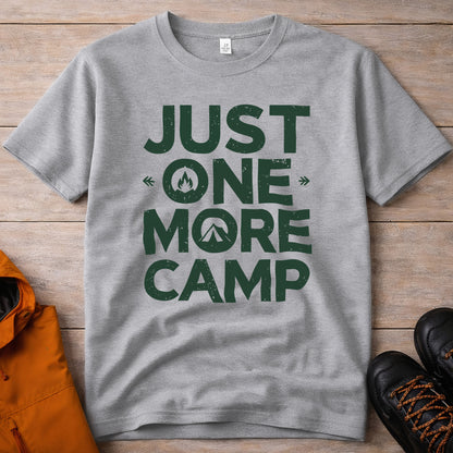Just One More Camp T-Shirt – Camping & Outdoor Graphic Tee