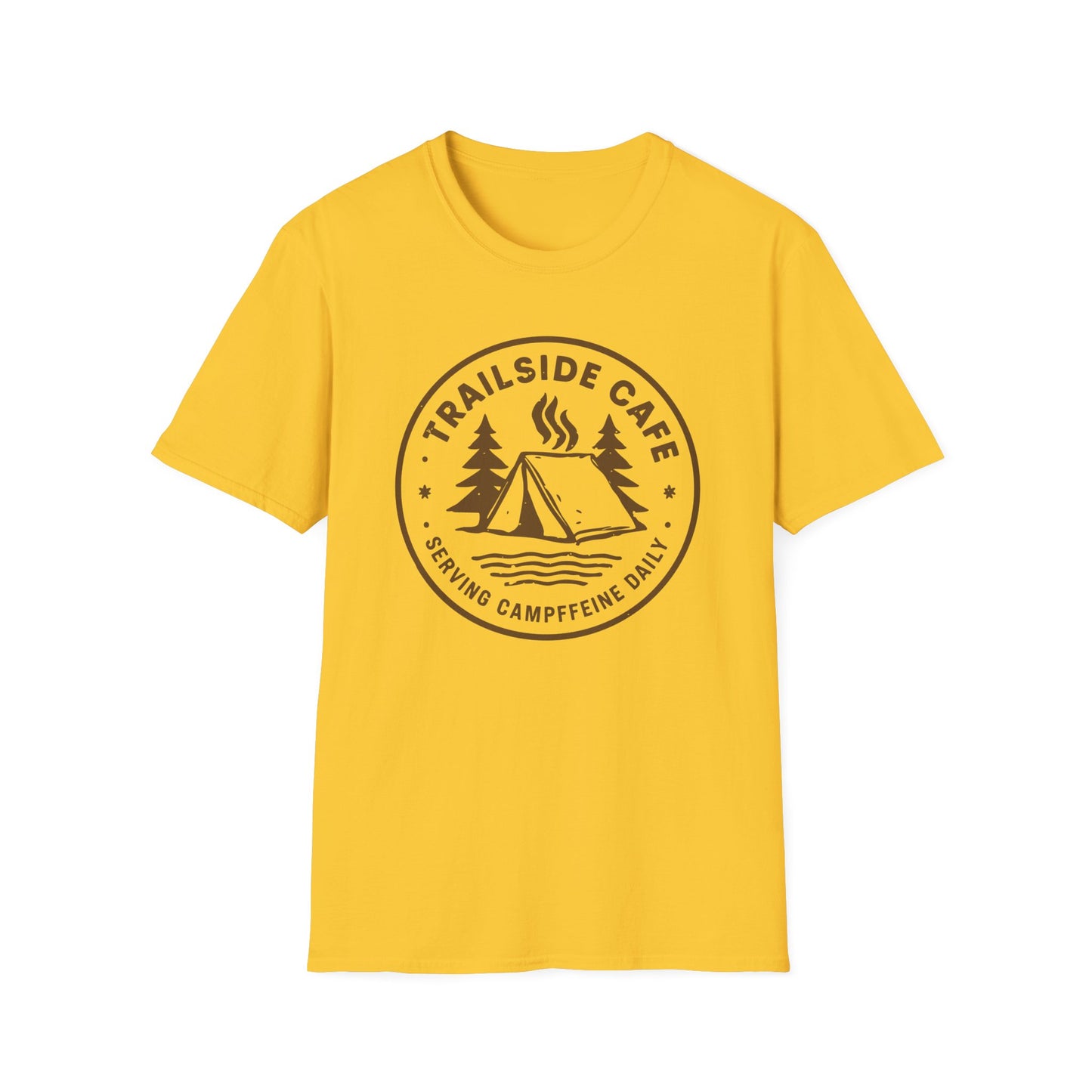 'Trailside Café – Serving Campffeine Daily' T-Shirt