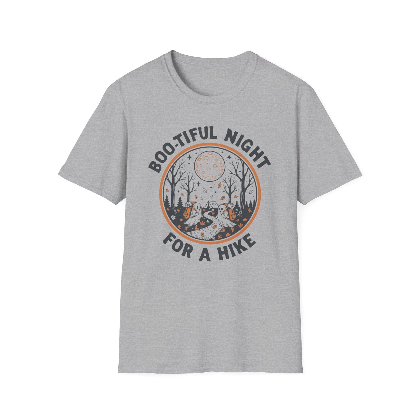 'Boo-tiful Night for a Hike' – Halloween Camping T-Shirt