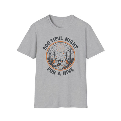 'Boo-tiful Night for a Hike' – Halloween Camping T-Shirt