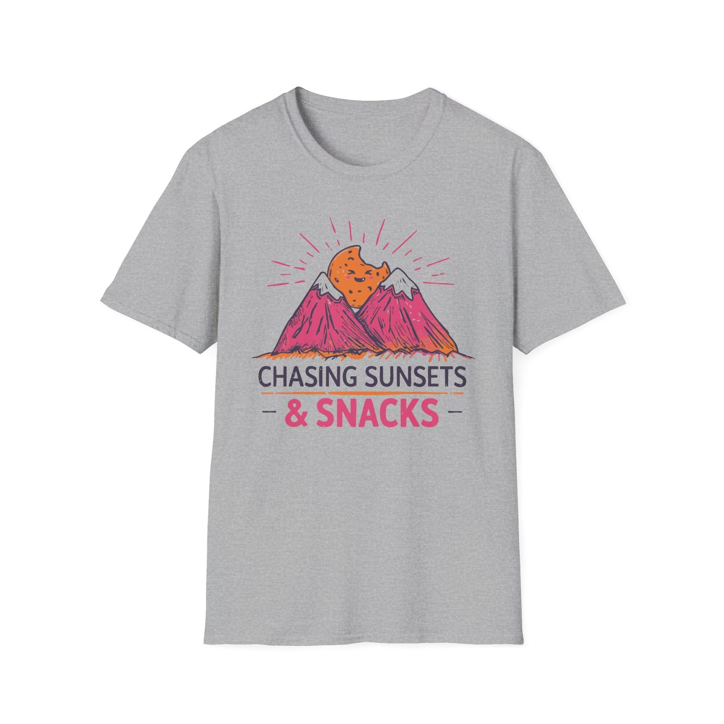 'Chasing Sunsets and Snacks' T-Shirt