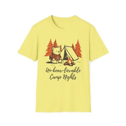 'Un-bear-lievable Camp Nights' Camping T-Shirt