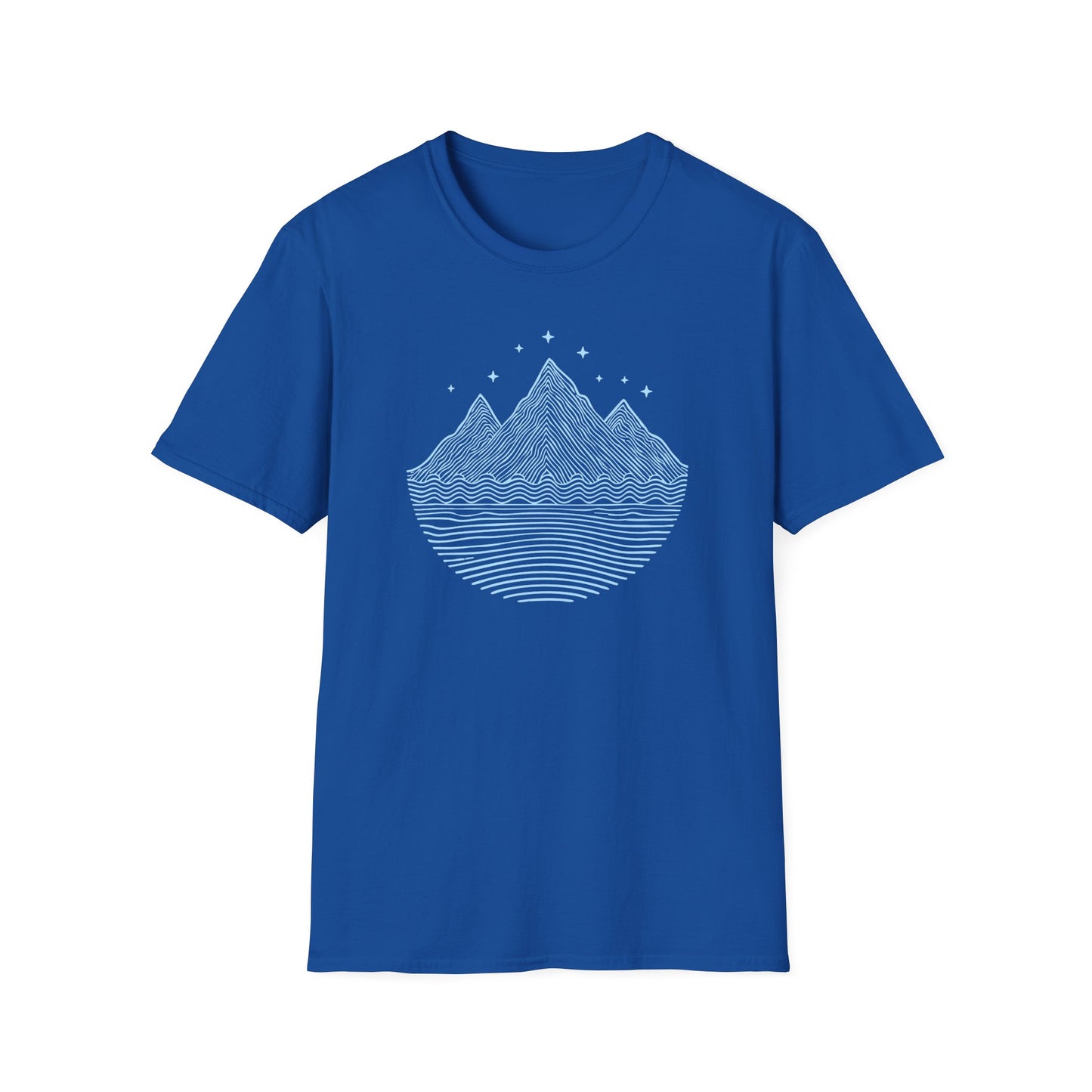 Minimalist Mountain Line Art T-Shirt