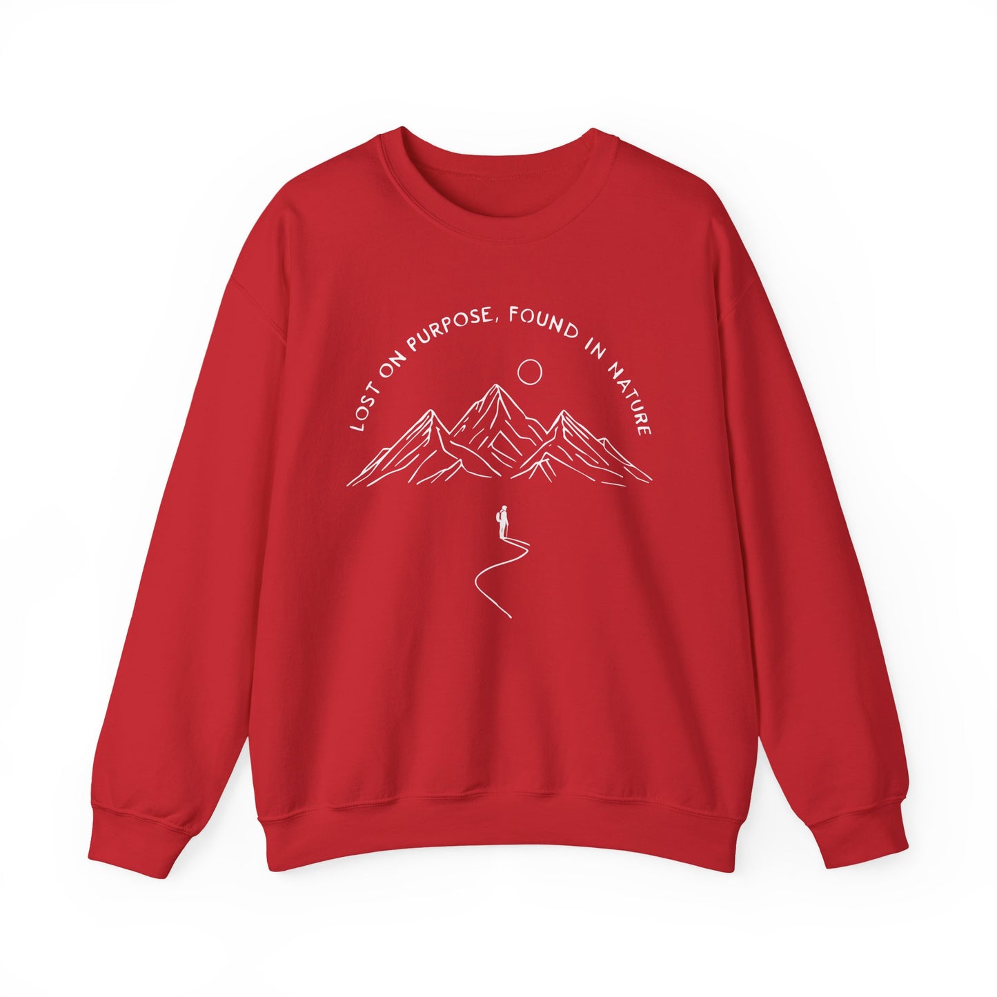 Lost on Purpose Crewneck – Unisex Mountain Sweatshirt