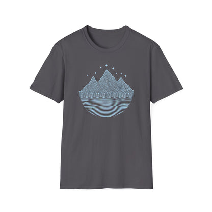 Minimalist Mountain Line Art T-Shirt