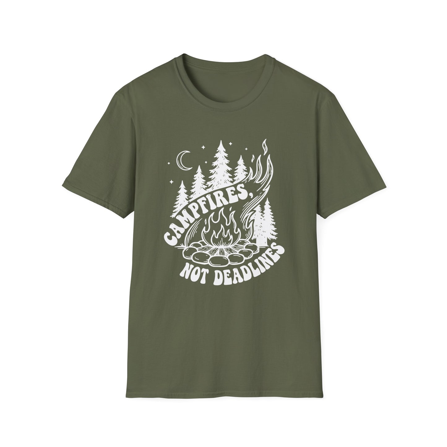'Campfires, Not Deadlines' T-Shirt