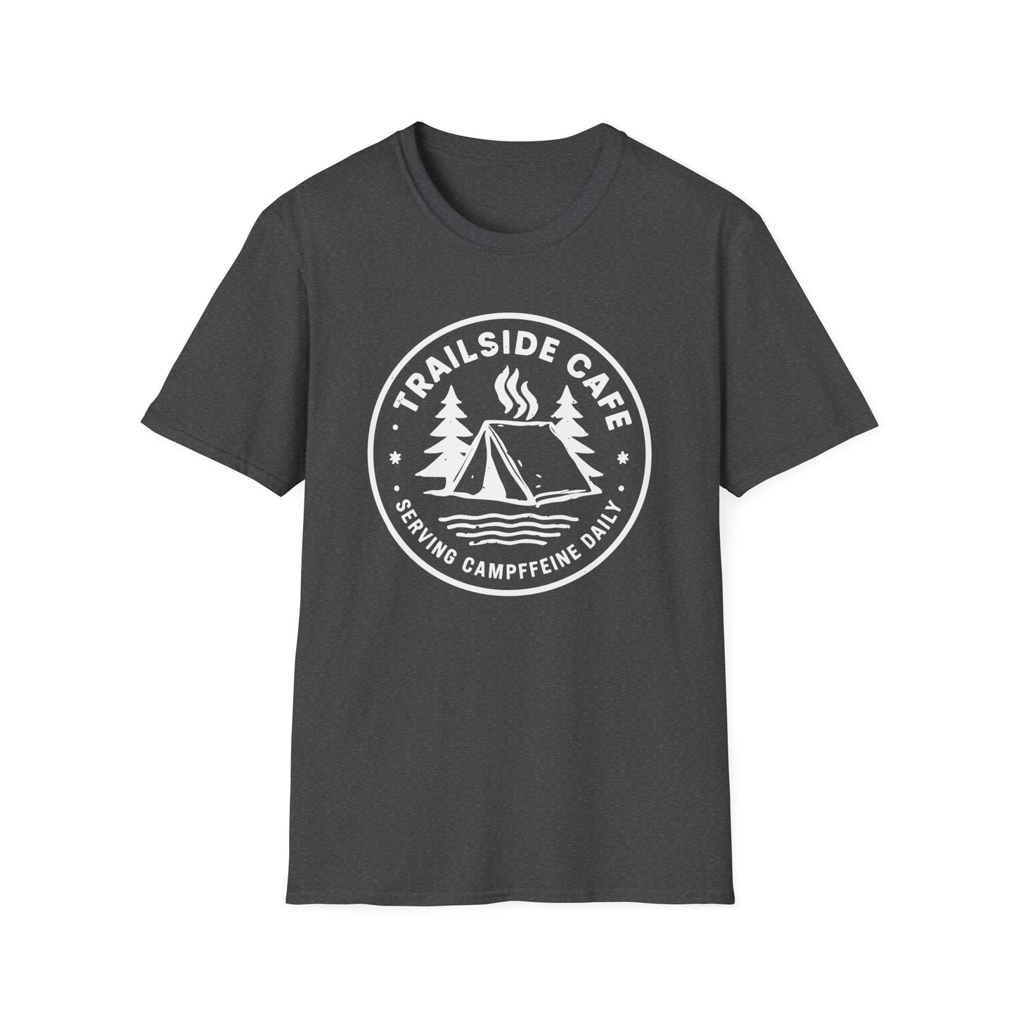 'Trailside Café – Serving Campffeine Daily' T-Shirt