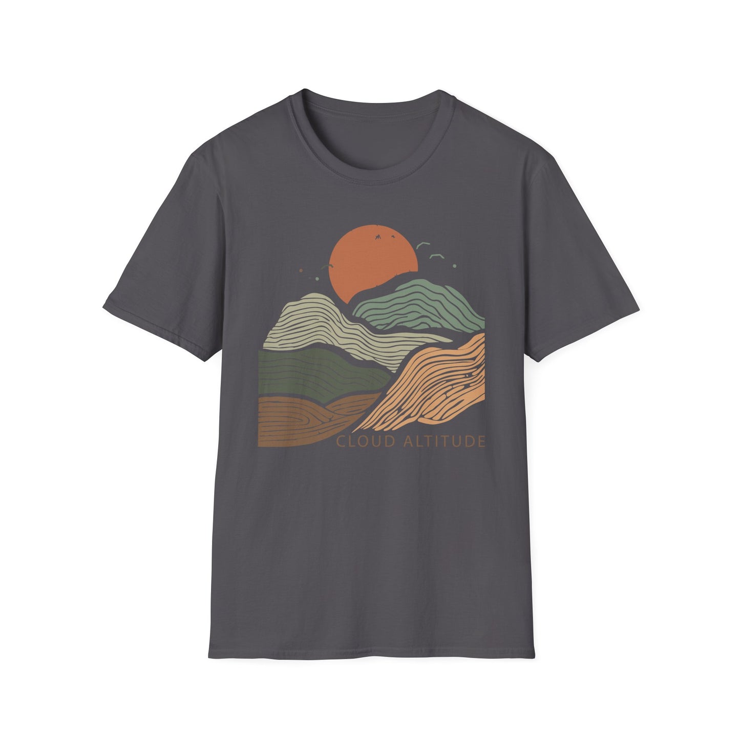 Cloud Altitude – Minimal Abstract Mountain T-Shirt